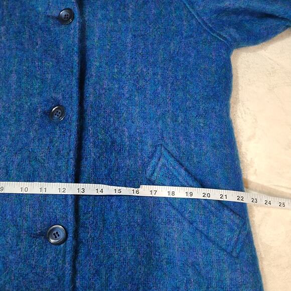Vintage 1970s Oversized Anna Collection Mohair Wool Duster Peacoat - Size 10 - Picture 8 of 10